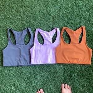 SM Girlfriend Collective Paloma Bra Bundle (inc. 2 - Burnt Orange, and Grey)